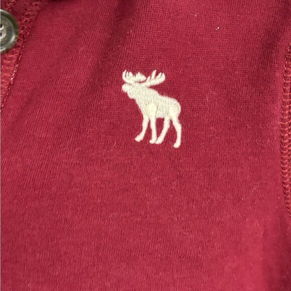 Abercrombie Kids Arm Logo Y2K Red Hoodie Pullover Sweatshirt Size XL Preppy Cute - Picture 9 of 10